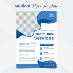 Best Medical Service flyer and poster template design
