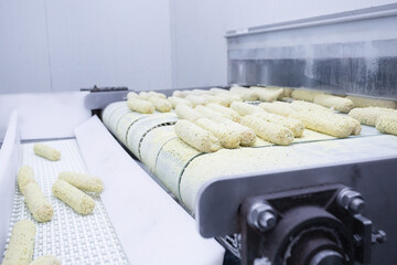 crumbed raw Sausages 