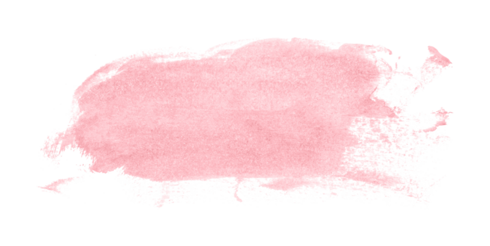Shiny pink brush watercolor painting isolated on transparent background. watercolor png