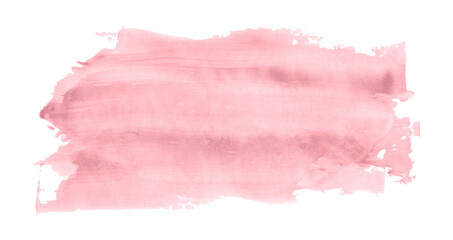 Shiny pink brush watercolor painting isolated on transparent background. watercolor png