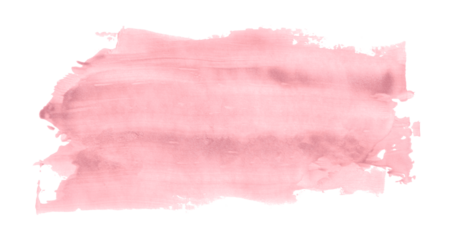 Shiny pink brush watercolor painting isolated on transparent background. watercolor png