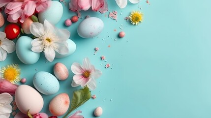 Happy Easter Day Sale Banner background concept design with perfect ornament and view