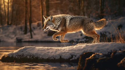 wolf jump