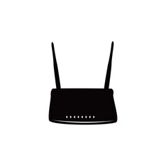 Fototapeta premium router wi-fi icon design. internet connection device sign and symbol.