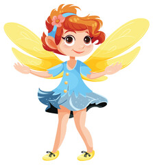 Beautiful fairy cartoon character