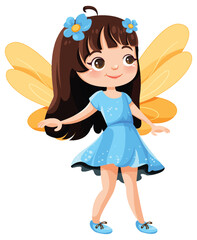 Fototapeta na wymiar Beautiful fairy cartoon character