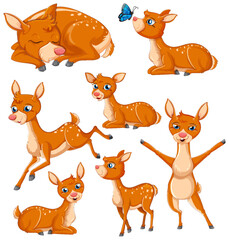 Collection of Cartoon Deer Characters