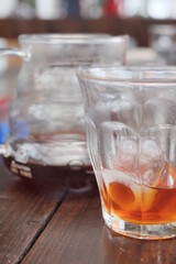 manual brew coffee, pour over, cupping coffee arabica and robusta hot and cold drink