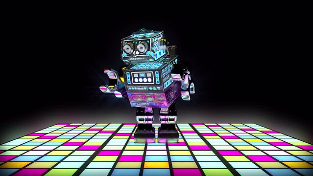 Disco Dance Retro Robot . Perfect for a nostalgic flashback to the 70's