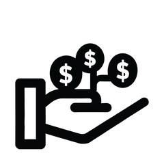 Money or finance vector icon set.Dollar coin.Wallet money symbol.symbol vector sign isolated on white background.