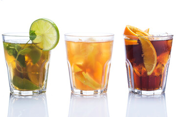Cocktails with different citrus fruits - obrazy, fototapety, plakaty