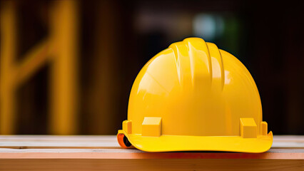Safety helmet at construction, Generative AI