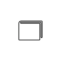 Wallet line icon, money logo vector