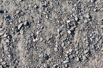 Gravel Texture on Ground of Hiking Trail 