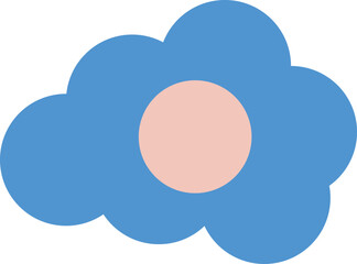 Fluffy Cloud Sky Cartoon Illustration Graphic Element Art Card