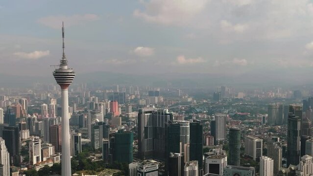 Kuala Lumpur, Malaysia - September 11, 2022: Top view of Kuala Lumpur cityscape, capital of Malaysia.