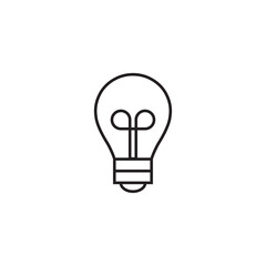 Light bulb line icon, idea logo vector