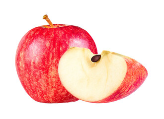 Red apple on transparent png