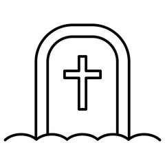 Obraz premium gravestone tombstone icon