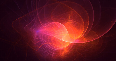 3D rendering abstract colorful fractal light background