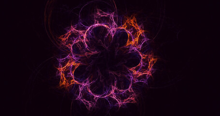 3D rendering abstract round light background