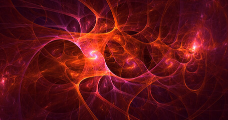 3D rendering abstract colorful fractal light background