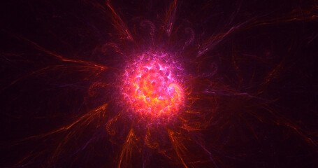 3D rendering abstract circle light background