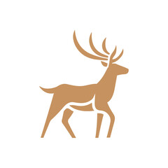 Fototapeta na wymiar Deer Silhouette Pictogram Logo