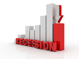 3d illustration Financial crisis concept, Economic Crisis. Business concept