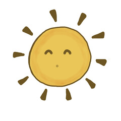 Smile sun , Light sun , Sunset