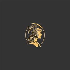 Athena logo design vector illustration