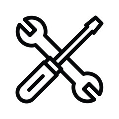 screwdriver line icon illustration vector graphic