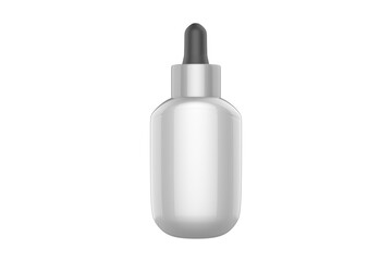 Dropper Bottle Mockup Isolated On White Background. 3d illustration