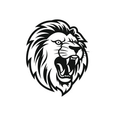 Obraz premium Lion Head Logo Vector Template Illustration Design