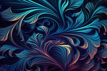 A colorful background with a pattern of swirls and lines, Generative Ai