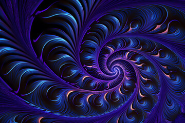 Fototapeta premium A blue and purple spiral design