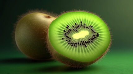 kiwi fruit, Bright color. Generative Ai