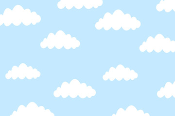 Sky with cloud background. Vector illustration