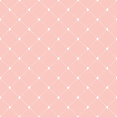 Geometric dotted pink and white pattern. Seamless abstract colored modern texture for wallpapers and backgrounds