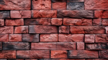Red brick texture background. AI generated.
