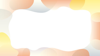 赤と黄色の抽象的なかわいいフレームのベクター素材