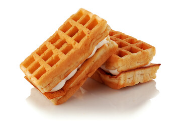 Soft waffles with souffle