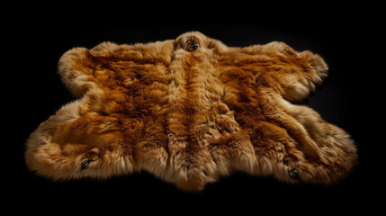 a bearskin rug