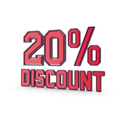 20% off on sale symbol  for advertising