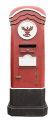 vintage red postbox for mailing in Thailand