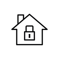 house lock icon locked house symbol