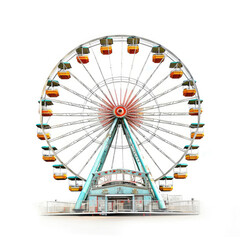 Obraz premium a portrait of a Ferris wheel