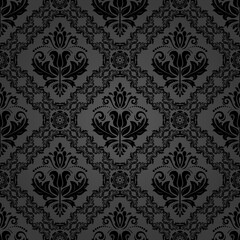 Classic seamless pattern. Damask orient ornament. Classic dark vintage background. Orient ornament for fabric, wallpaper and packaging