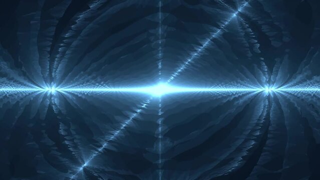 Surreal Over The Horizon Floating Landscape Blue Color Loop