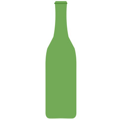 green bottle isolated on white
